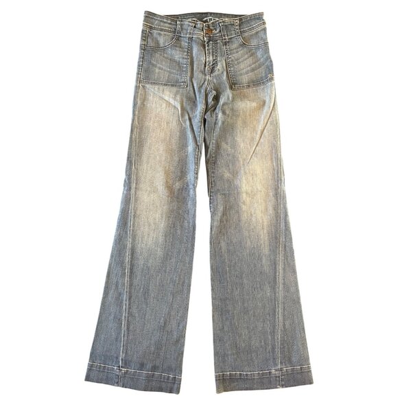 Vintage Genetic Denim Y2K Mutated Gene Wide Leg Jeans Made in USA Size 28 - Picture 2 of 16